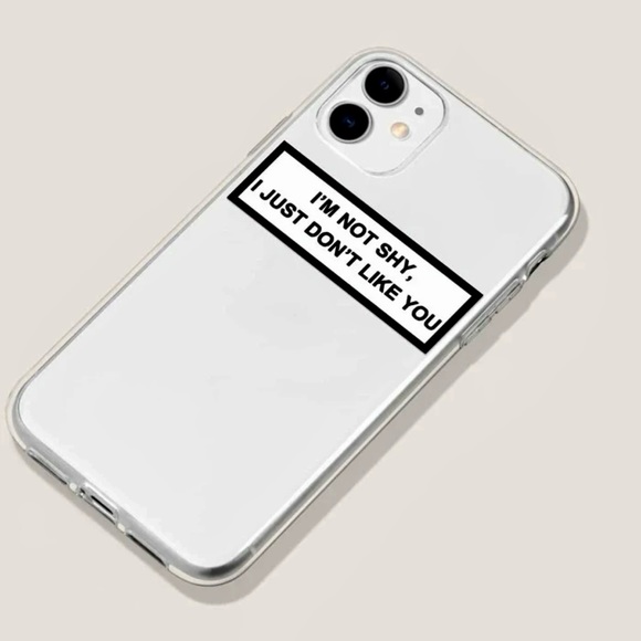 NWT iPhone 13ProMax Snarky Humor Clear Rubber Case w/Black Writing - Picture 2 of 3